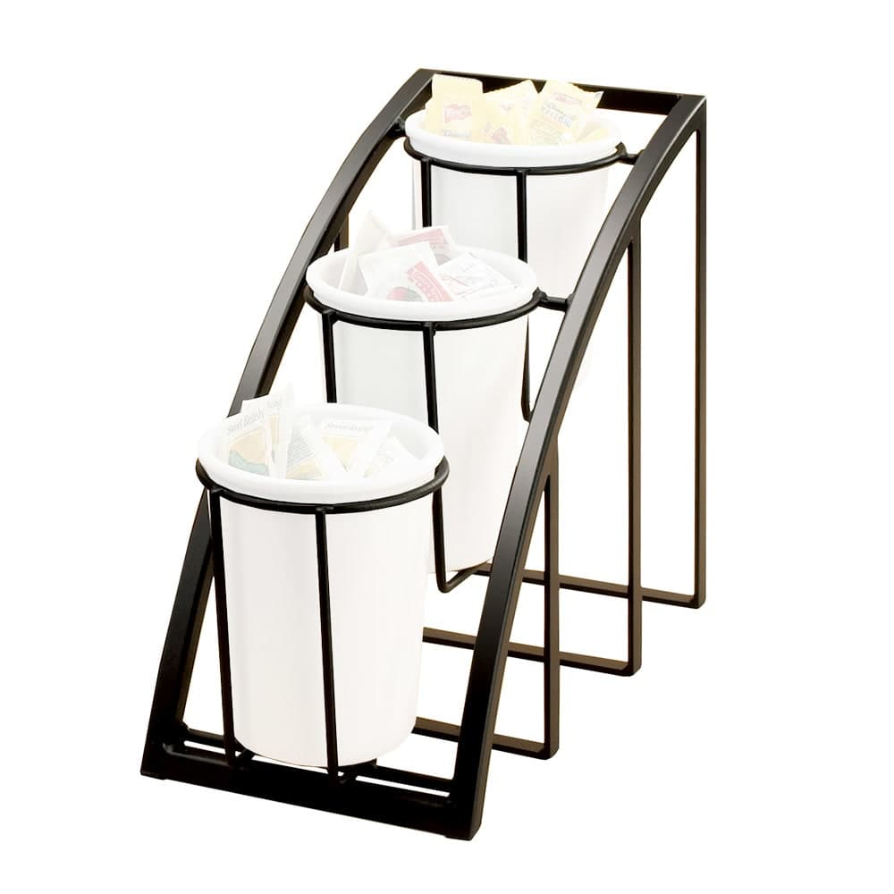 Cal-Mil 1746-3-13 3 Tier Mission Style Frame for Crock & Cylinder, 10 3/4" H, Black