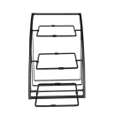 Cal-Mil 1750-13 3 Tier Display Stand for Square Bowls - 12"W x 19"D x 13 1/2"H, Metal, Black thumbnail 2