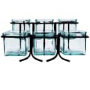 Cal-Mil 1809-13 Rectangular 6 Compartment Condiment Jar Display - Clear/Black thumbnail 3