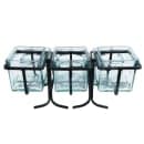 Cal-Mil 1809-13 Rectangular 6 Compartment Condiment Jar Display - Clear/Black thumbnail 5