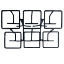 Cal-Mil 1809-13 Rectangular 6 Compartment Condiment Jar Display - Clear/Black thumbnail 6