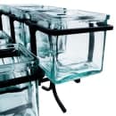 Cal-Mil 1809-13 Rectangular 6 Compartment Condiment Jar Display - Clear/Black thumbnail 7