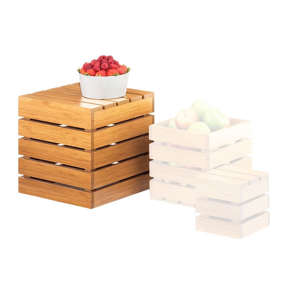 Cal-Mil 1944-12-60 Square Crate Riser - 12", Bamboo