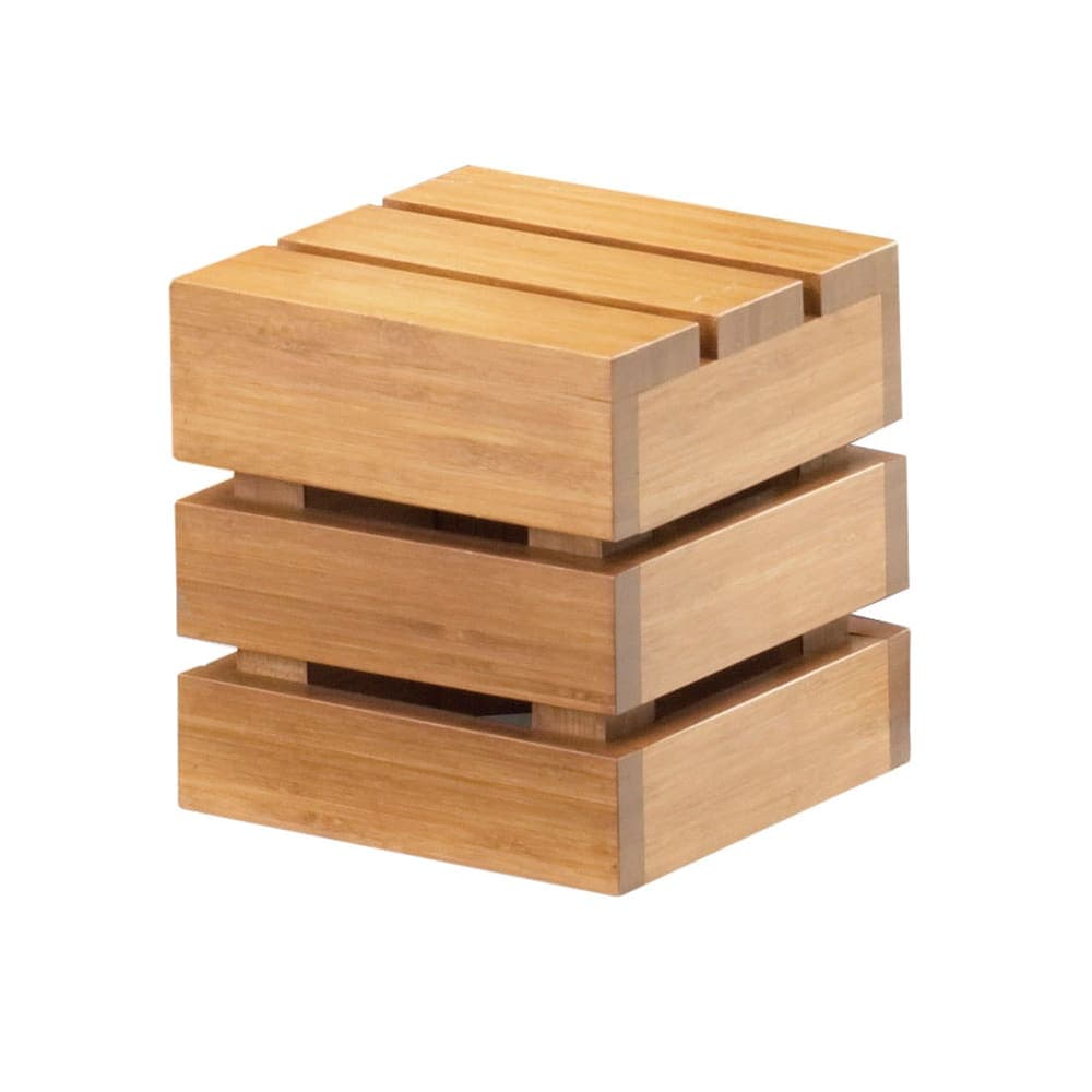 Cal-Mil 1944-6-60 Square Crate Riser - 6", Bamboo