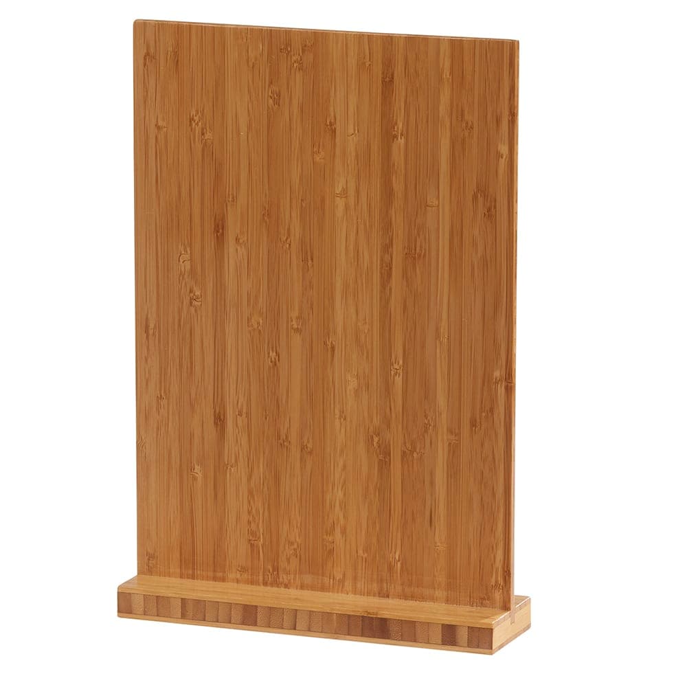 Cal-Mil 2036-811-60 Tabletop Clipboard Menu Card Holder - 9 1/4"W x 13 1/2"H, Bamboo