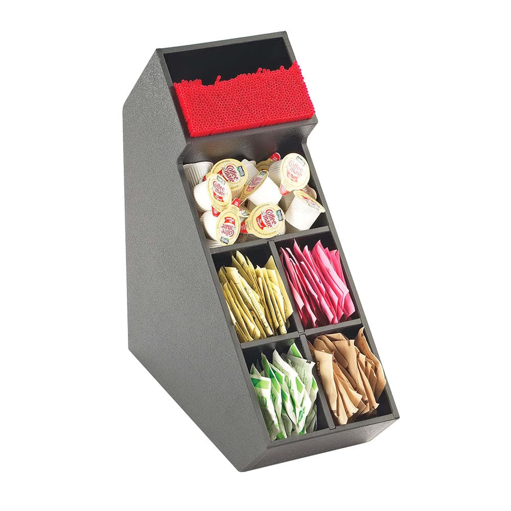 Cal-Mil 2052 Condiment Organizer w/ (6) Bins - Black