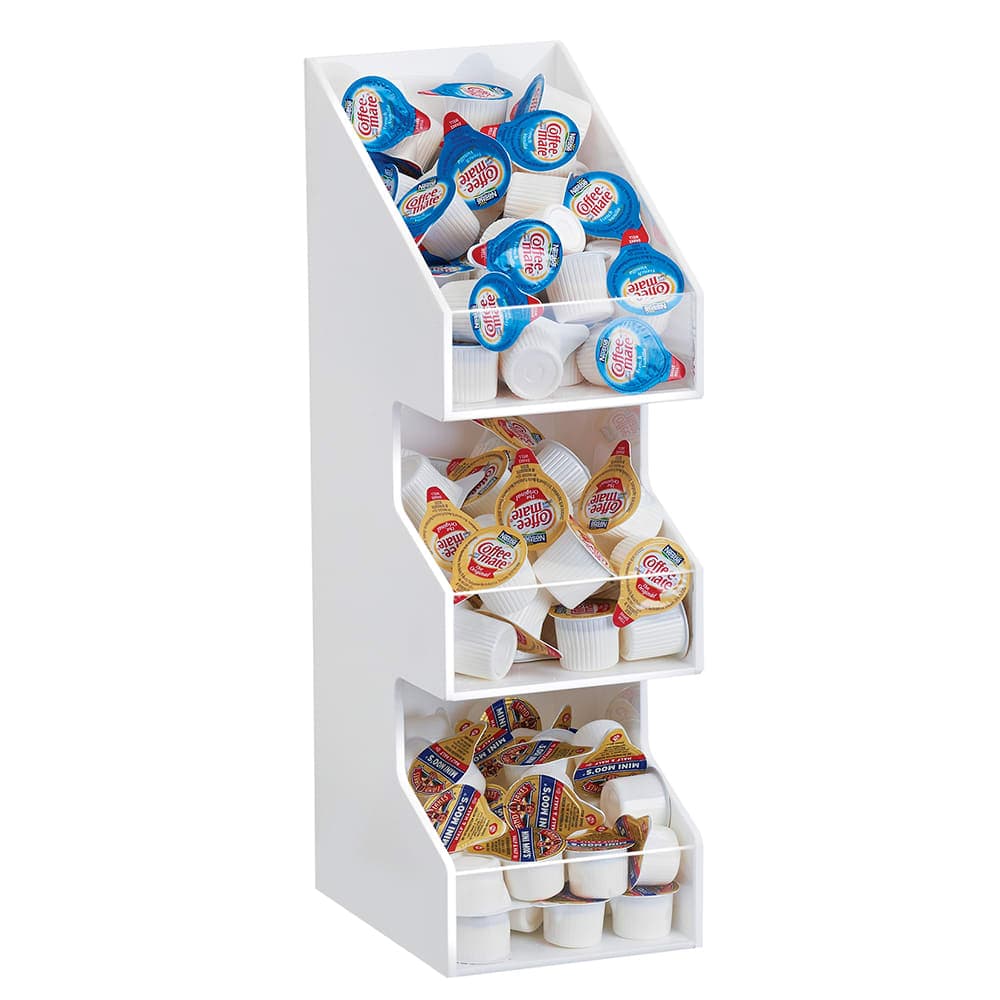 Cal-Mil 2053-15 Condiment Organizer w/ (3) Bins, 5 1/4" x 6 3/4" x 16", White