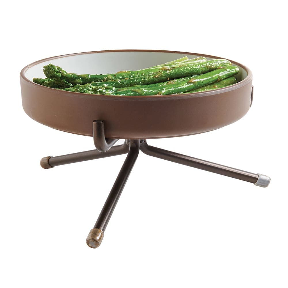 Cal-Mil 22016-4-84 Riser Bowl Stand for 10" Plate - 9"D x 4"H, Steel, Bronze