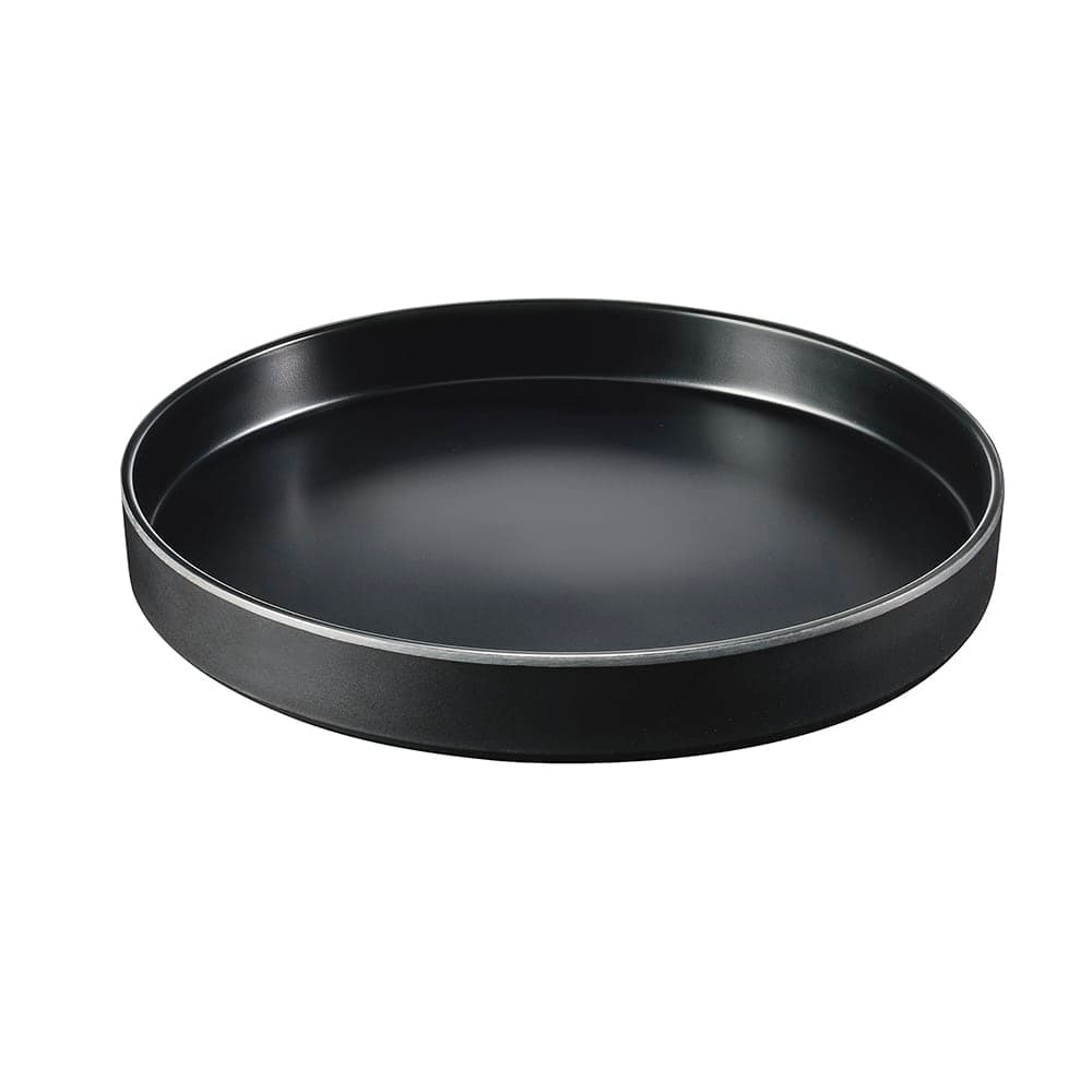 Cal-Mil 22017-12-13 12" Round Melamine Hudson Plate, Black