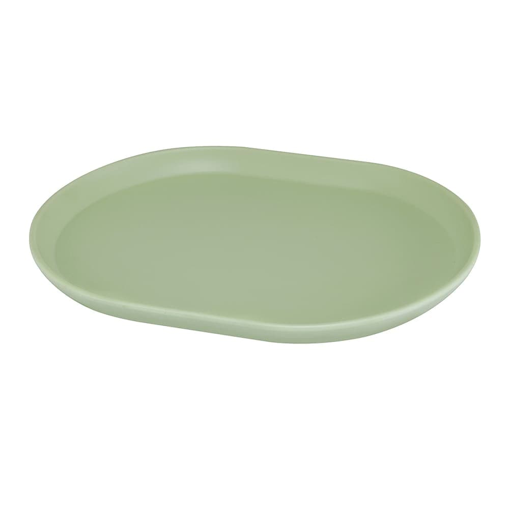 Cal-Mil 22018-107 14" x 11 1/4" Oval Hudson Platter - Melamine, Matcha