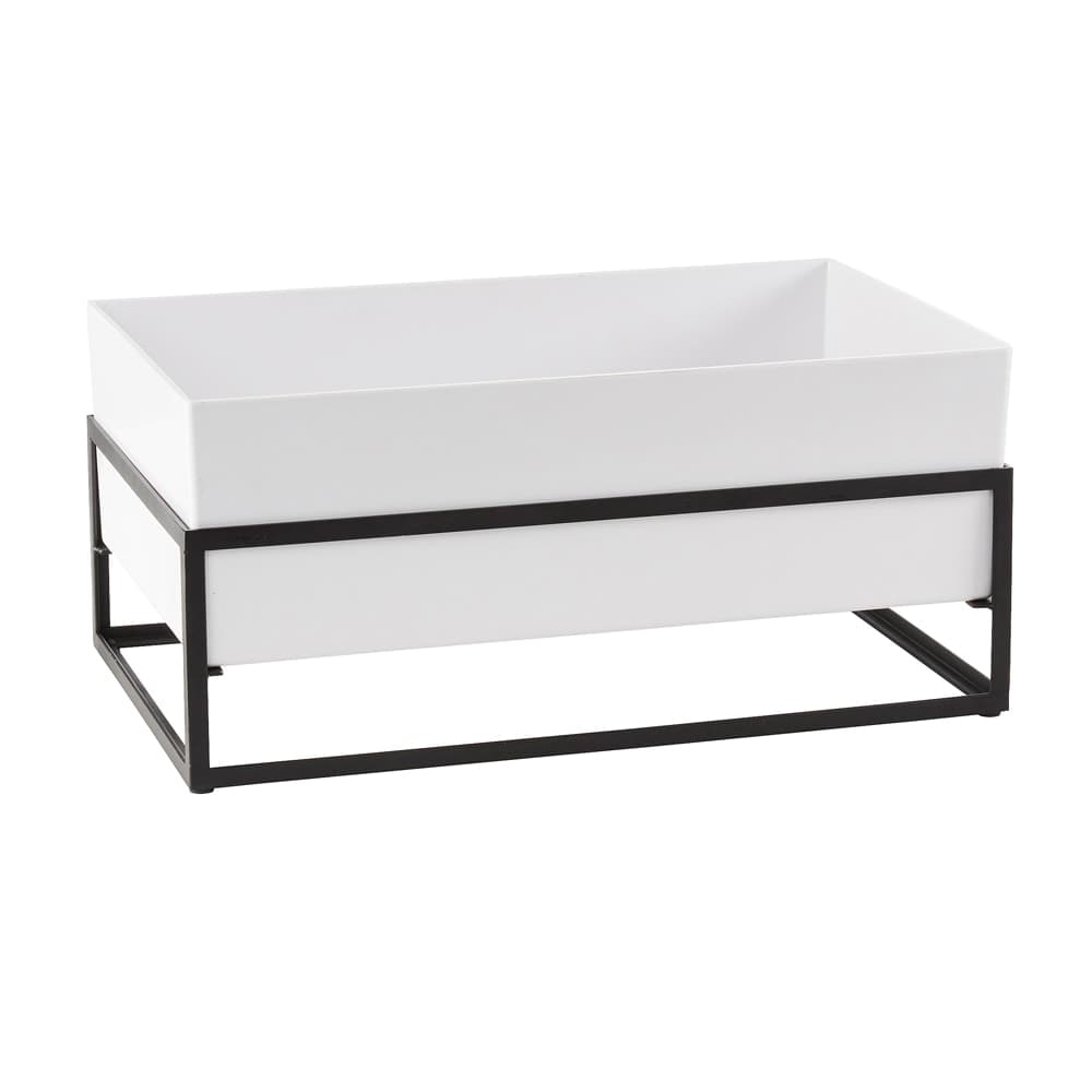 Cal-Mil 22020-12-13 Ice Housing w/ White Melamine Ice Pan - 20 1/4"W x 12 1/4"D x 9 1/4"H, Iron Frame