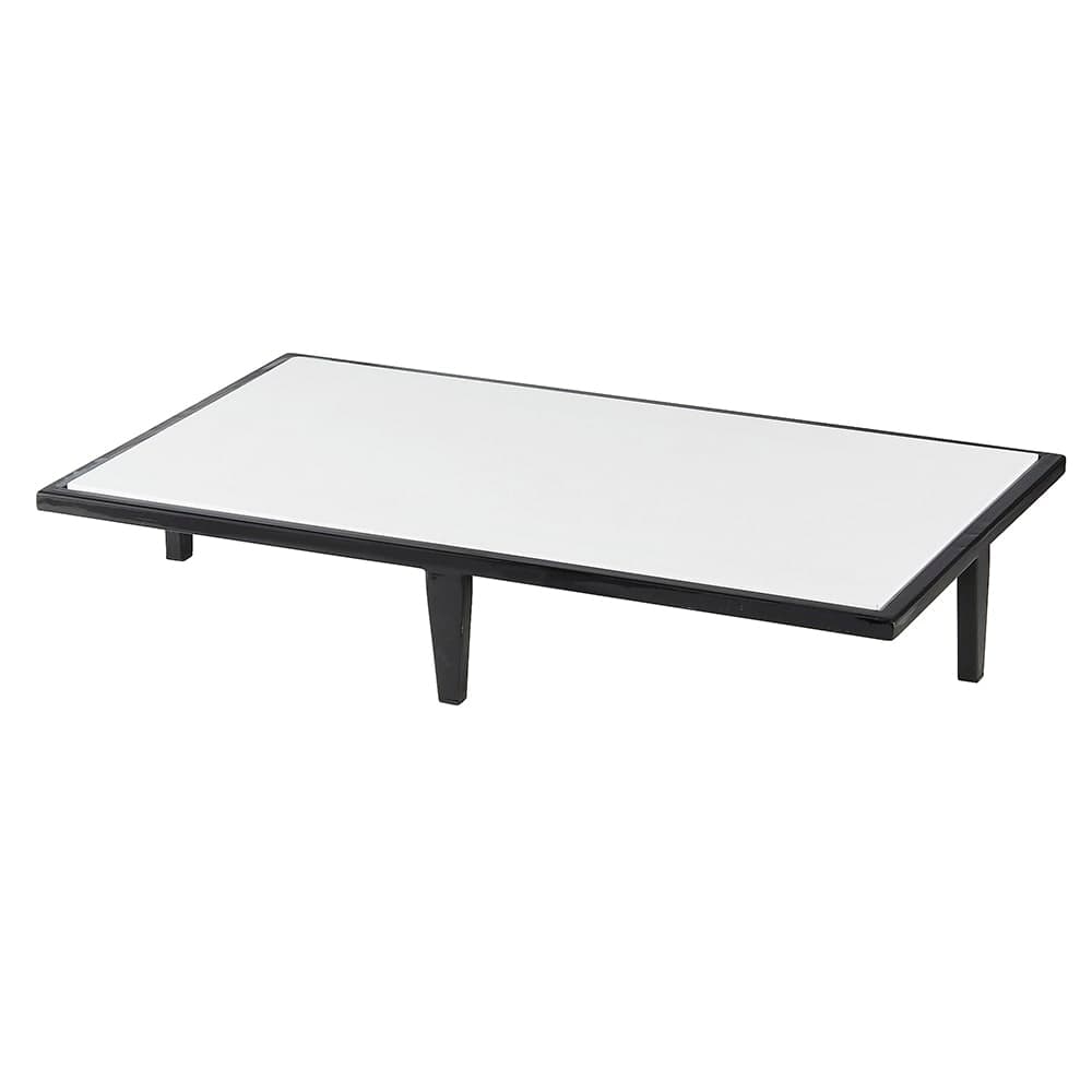 Cal-Mil 22024-1-13 Rectangular Monterey Riser - 21"L x 12 1/4"W x 4 3/4"H, Plastic/Steel, Black/White