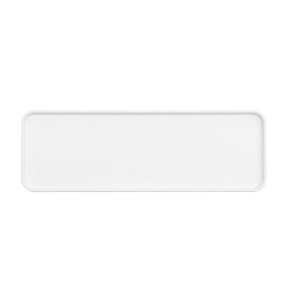 Cal-Mil 22025-618-15 Rectangular Melamine Dinner Plate - 18" x 6", White