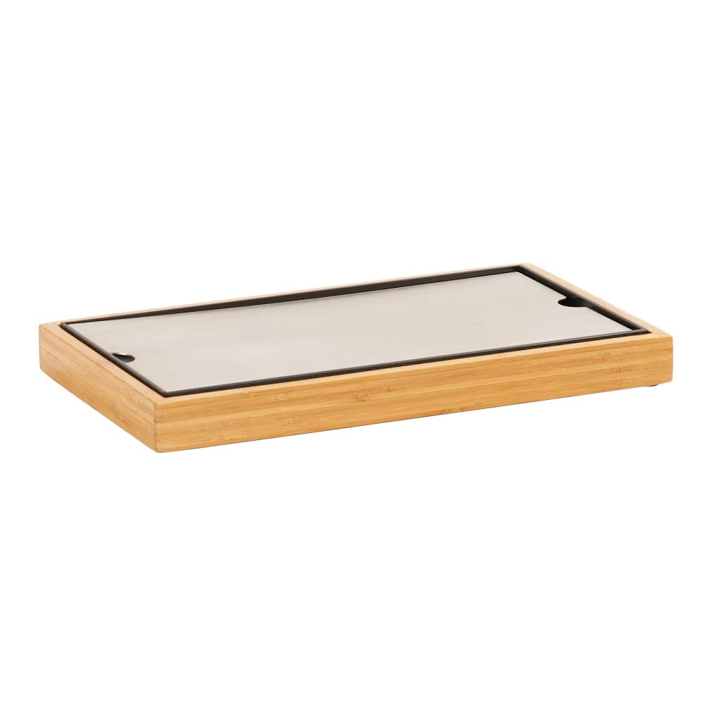 Cal-Mil 22072-1-60 Rectangular Cooling Tub - 17 3/4" x 9 1/2" x 1 3/4"H, Bamboo