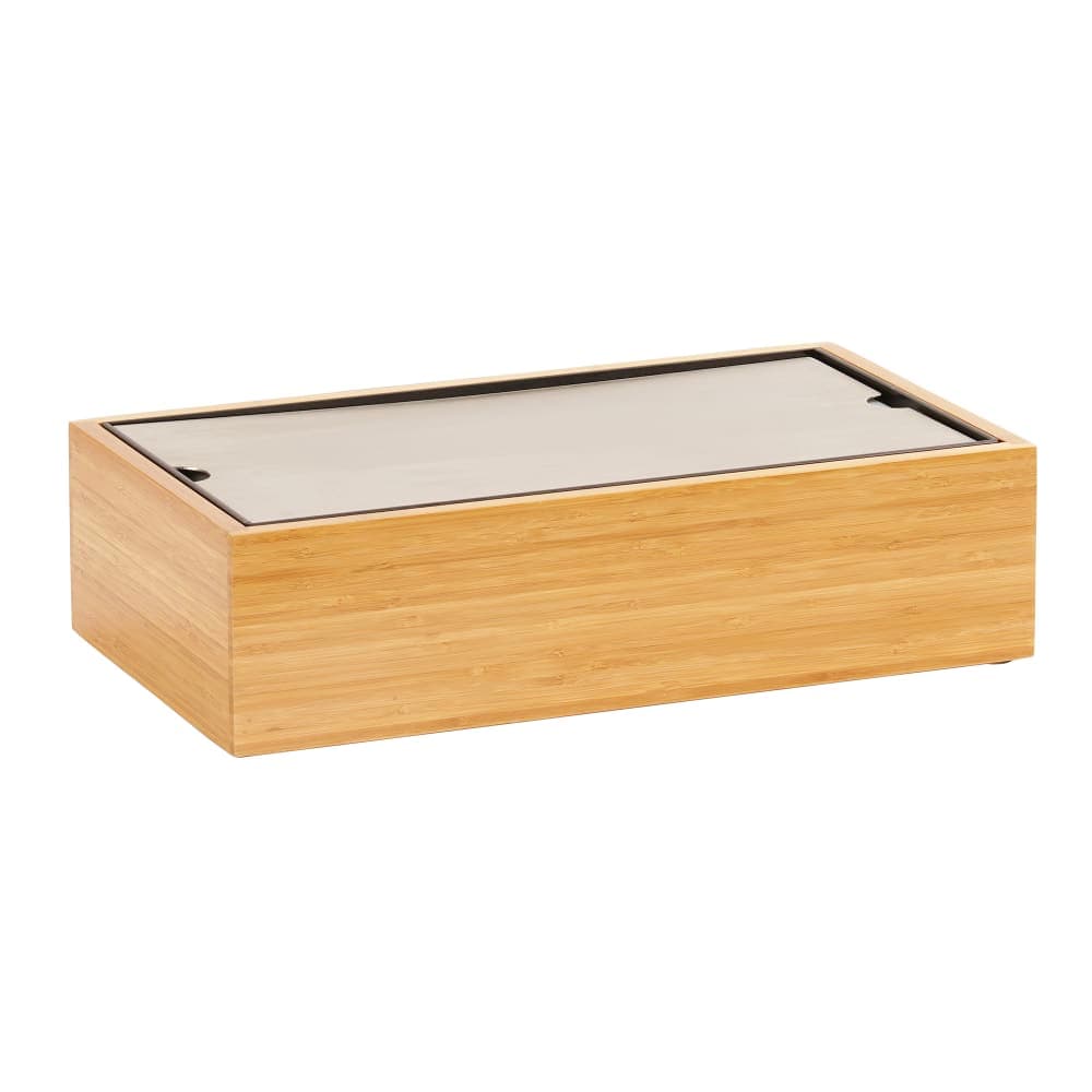 Cal-Mil 22072-4-60 Rectangular Cooling Tub - 17 3/4" x 9 1/2" x 4 3/4"H, Bamboo