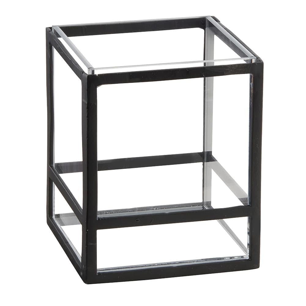 Cal-Mil 22076-13 4" Square Display Riser Box - 6"H, Plastic/Steel, Black