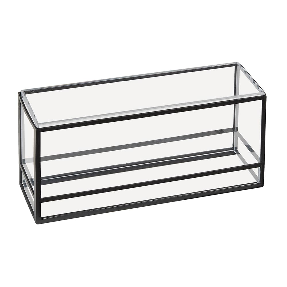 Cal-Mil 22077-13 Rectangular Display Riser Box - 15"W x 5"D x 5"H, Plastic/Steel, Black