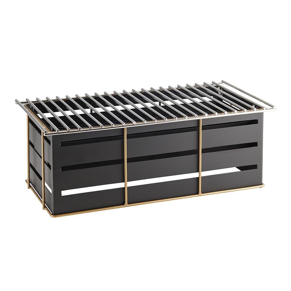 Cal-Mil 22083-90 Chafer Alternative - 19 3/4"W x 10"D x 7 1/2"H, Metal, Black