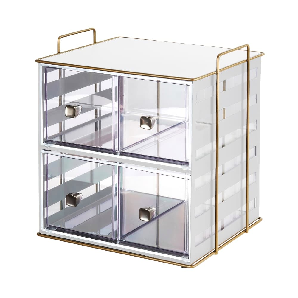 Cal-Mil 22088-15 4 Drawer Bread Display Case - 13" x 11 1/4" x 13 1/4"H, Acrylic/Steel, White