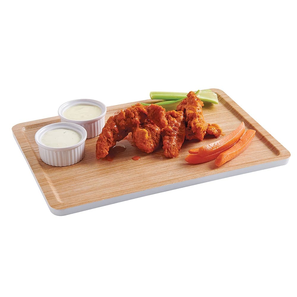 Cal-Mil 22100-91 13" Melamine Serving Tray, Natural Wood
