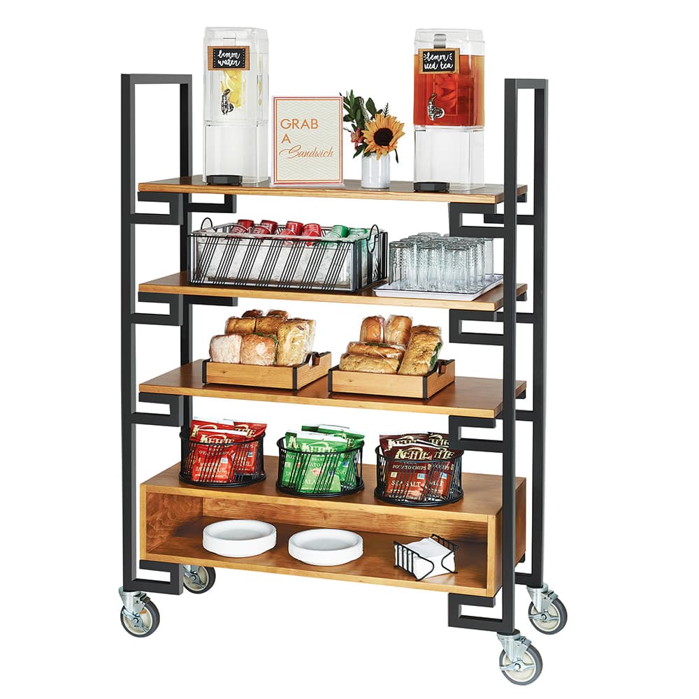 Cal-Mil 22123-99 Serving Cart w/ (5) Shelves - 48"W x 18"D x 70 1/2"H, Reclaimed Wood