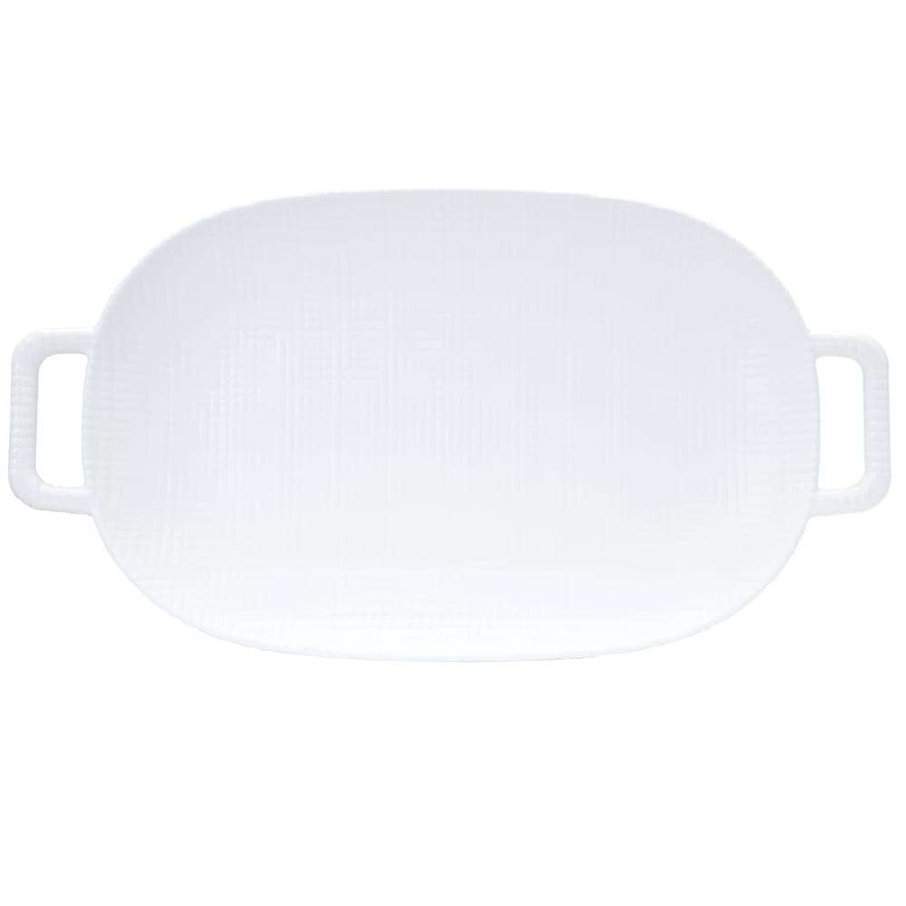 Cal-Mil 2216115 23" x 11 3/8" Oblong Serving Platter - Melamine, White