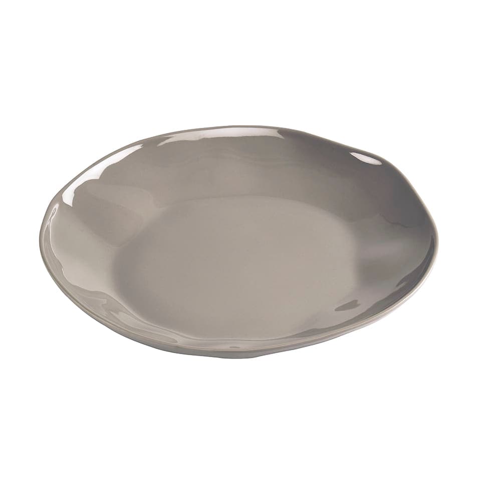 Cal-Mil 22304-10-102 10 1/4" Round Melamine Marin Plate, Ash Gray