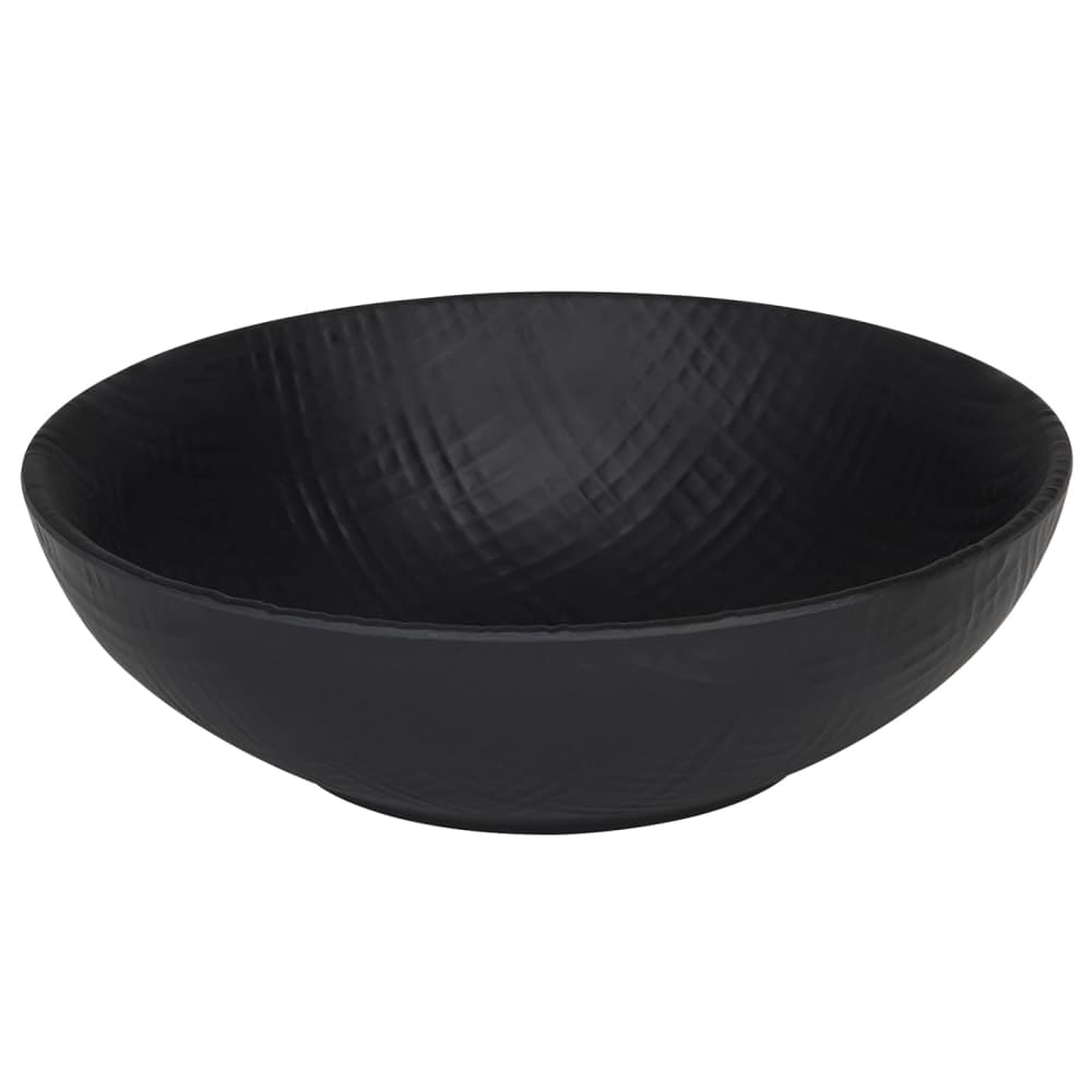 Cal-Mil 22329-6-13 6 1/2" Round Melamine Dinner Bowl, Black