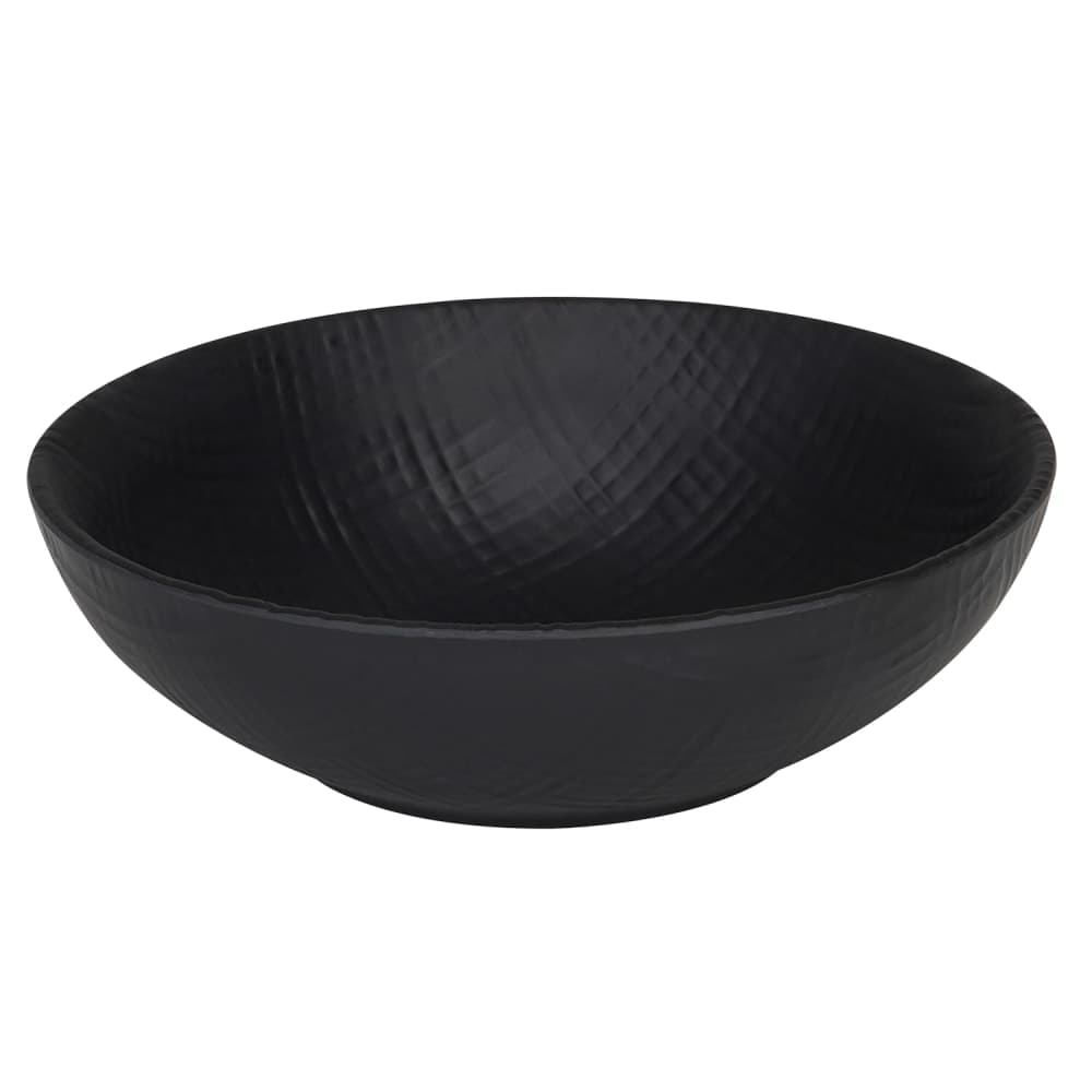 Cal-Mil 22329-8-13 7 3/4" Round Melamine Dinner Bowl, Black