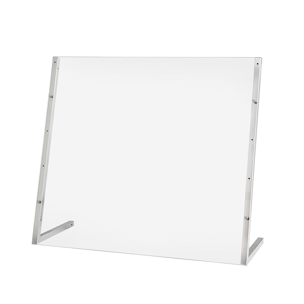 Cal-Mil 22337-36-55 Portable Countertop Angled Sneezeguard - 36"W x 14"D x 32"H, Acrylic w/ Steel Frame