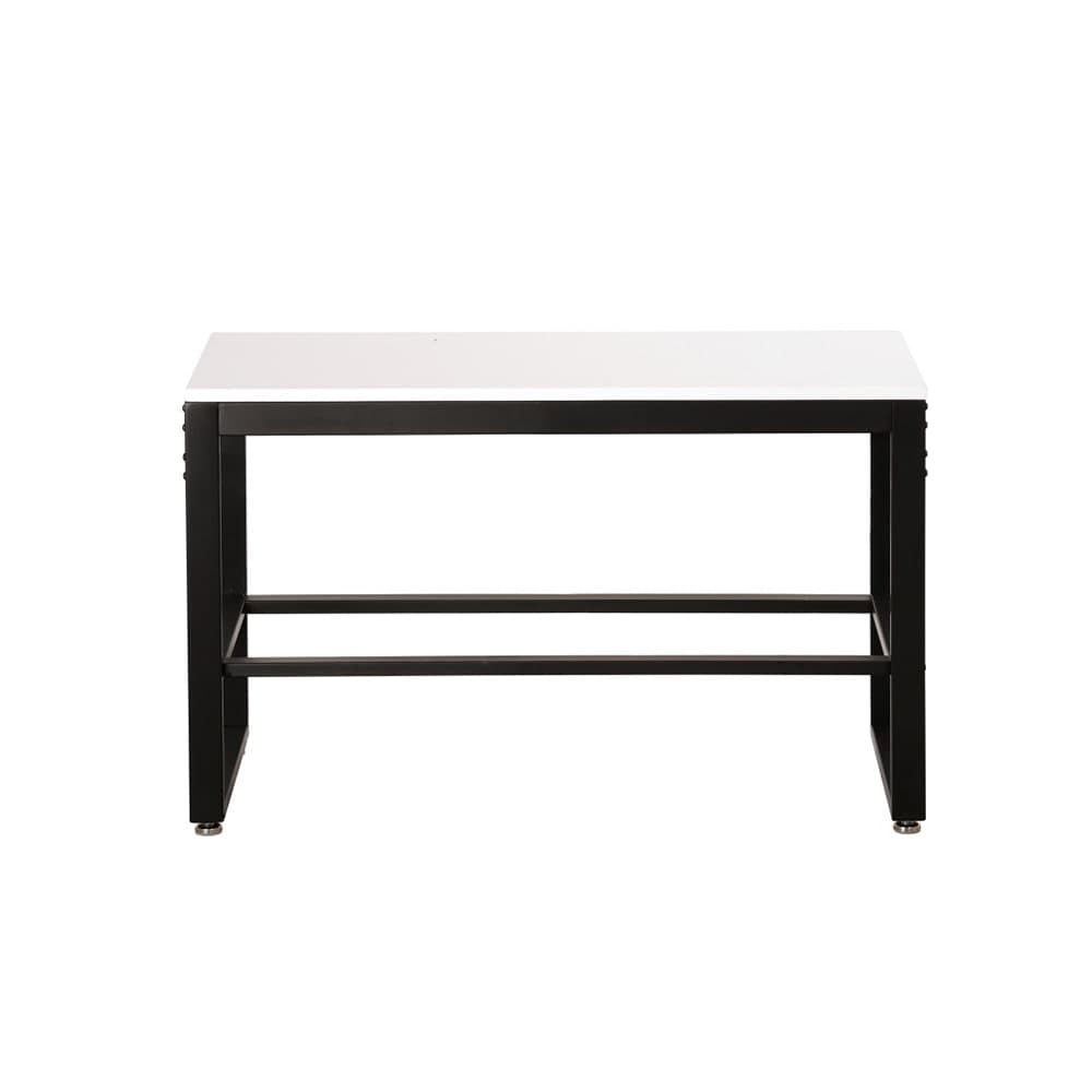 Cal-Mil 22350-38-15 Merchandising Table w/ White Top & Metal Frame - 38"W x 18"D x 27 7/8"H
