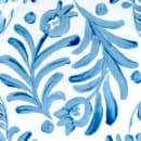 Cal-Mil 22351-7-104 7" Round Melamine Dinner Plate, White/Blue thumbnail 5