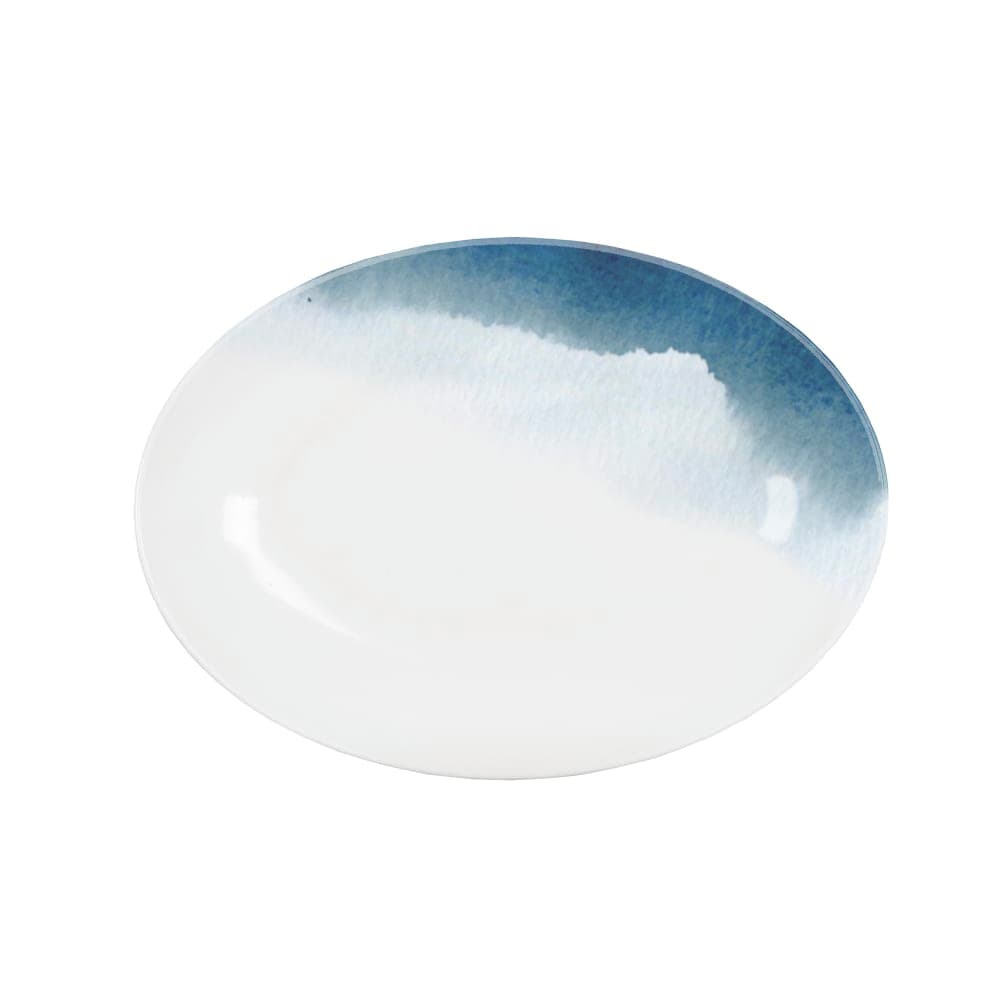Cal-Mil 22352-11-117 10 3/4" x 7 3/4" Oval Pacifica Platter - Melamine, Blue