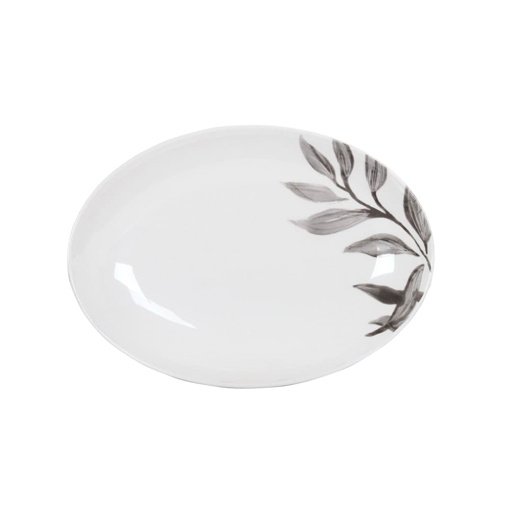 Cal-Mil 22352-11-118 10 3/4" x 7 3/4" Oval Pacifica Platter - Melamine, Black