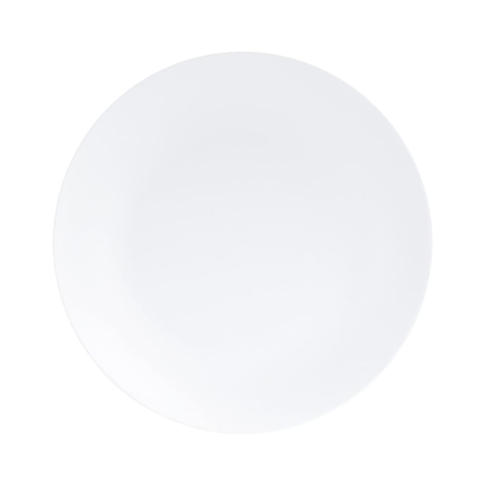 Cal-Mil 22390-7-15 7" Round Melamine Coupe Plate, White/Matte Finish