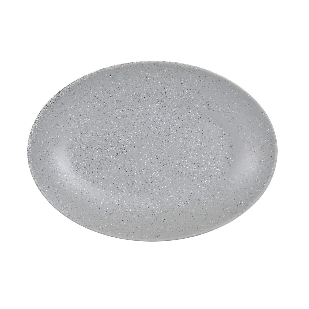 Cal-Mil 22391-11-121 10 3/4" x 7 3/4" Oval Coronado Platter - Melamine, Gray
