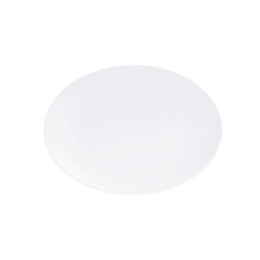 Cal-Mil 22391-11-15 10 3/4" Oval Melamine Plate, White/Matte Finish