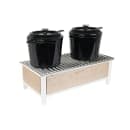 Cal-Mil 22413-71 Rectangular Chafer Alternative - 19 3/4"W x 10"D x 6 3/4"H, Maple Wood/White Metal thumbnail 2