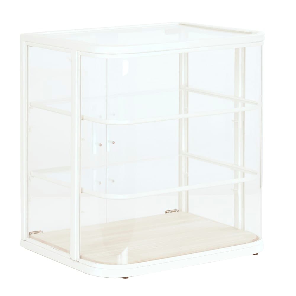 Cal-Mil 22417-113 3 Tier Pastry Display Case - 21" x 17" x 23 1/4"H, Pine Wood/ White Metal