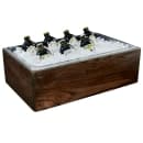 Cal-Mil 22421-10-112 Rectangular Ice Housing - 13W" x 11"D x 6"H, Oak Wood, Dark thumbnail 2