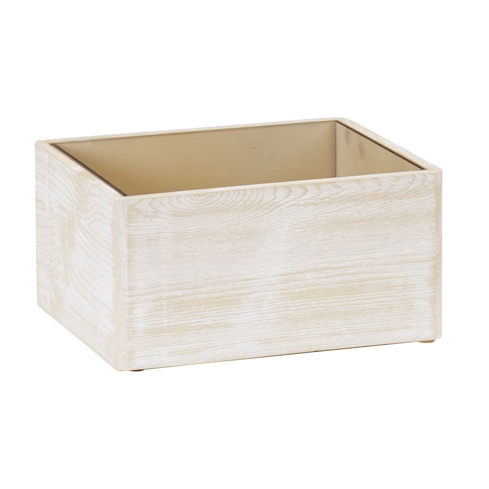 Cal-Mil 22421-10-113 Rectangular Ice Housing - 12" x 10" x 6 1/2"H, Pine Wood, White-Washed