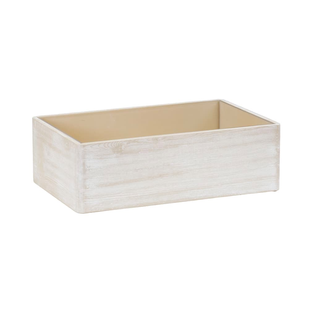 Cal-Mil 22421-12-113 Rectangular Ice Housing - 20" x 12" x 6 1/2"H, Pine Wood, White-Washed