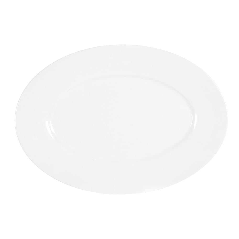 Cal-Mil 22460-79-15 9 3/4" x 7 1/4" Oval Platter - Melamine, White