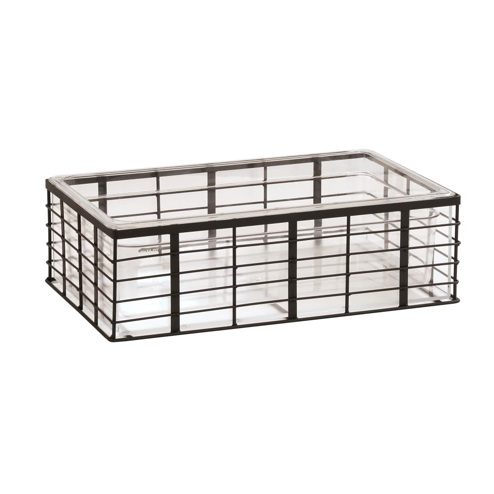 Cal-Mil 22607-12-13 Rectangular Ice Housing - 20" x 12" x 6 1/2"H, Wire, Black