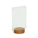 Cal-Mil 22801-46-99 4" Tabletop Menu Card Holder - Rustic Pine Wood thumbnail 2