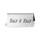 Cal-Mil 228-8-010 Half & Half Beverage Tent Sign - 3" x 1 1/2", Plastic, Silver thumbnail 2