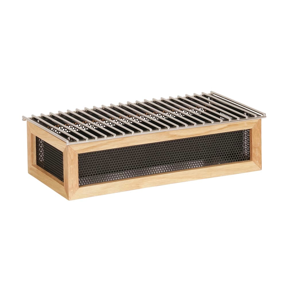 Cal-Mil 22900-115 Rectangular Chafer Alternative - 19 3/4" x 10" x 5 3/4"H, Oak, Brown