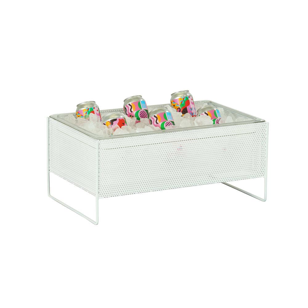 Cal-Mil 22907-12-15 Rectangular Ice Housing - 21"L x 13"W x 9 "H, Metal, White