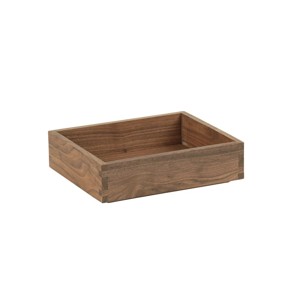 Cal-Mil 23106-10123-78 Rectangular Display Tray - 10" x 12" x 3", Walnut