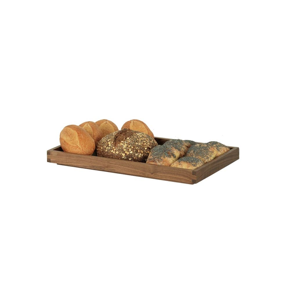 Cal-Mil 23106-12201-78 Rectangular Display Tray - 12" x 20" x 1 1/2", Walnut